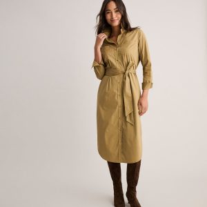 Cotton Stretch Midi Bailey Shirt Dress